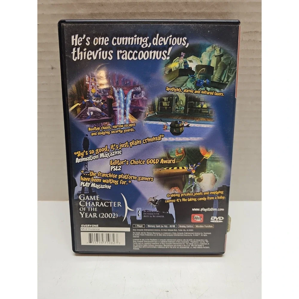 Sly Cooper And The Thievius Raccoonus PlayStation 2 PS2 Greatest Hits No Manual